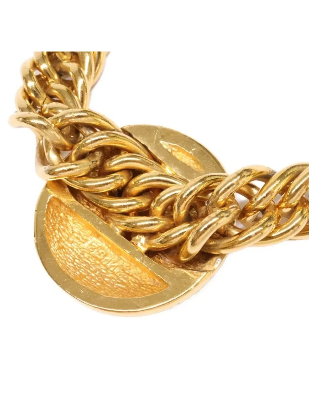 Chanel Vintage CC Logo Chain Choker Necklace